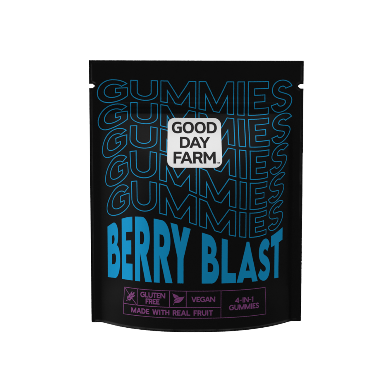 Photograph of product: Good Day Farm - Berry Blast - MULTI DOSE - Gummies 300mg - 10pk