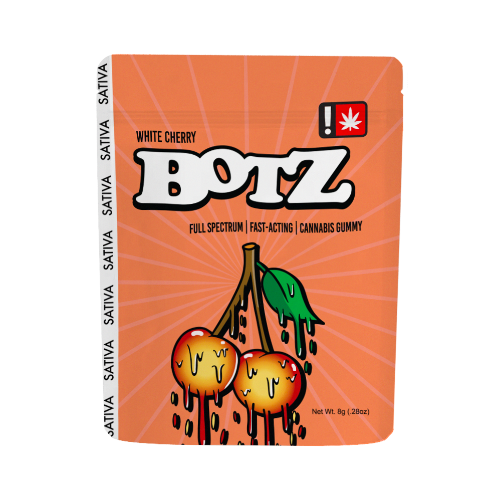 Photograph of product: Botz Oui'd White Cherry Gummy 100mg