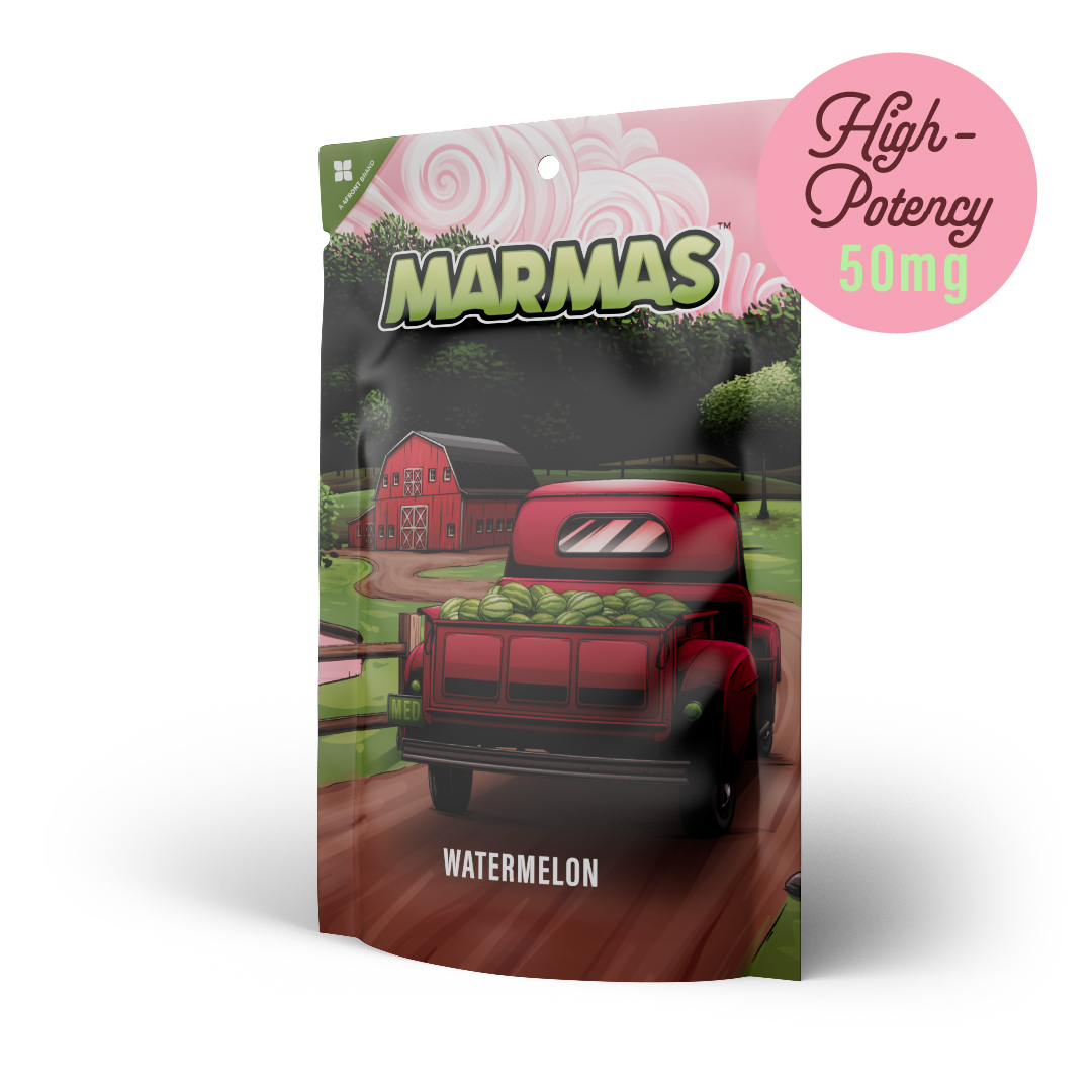 Photograph of product: Gummies | Marmas | Watermelon High Dose [10pk] [50mg each]