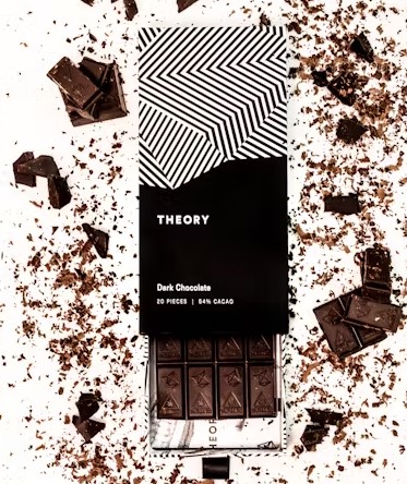 Photograph of product: THEORY | Chocolate Bar | Dark Chocolate | 100mgs (TAX INCLUDED)