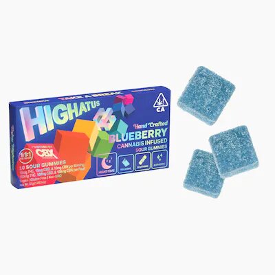 Photograph of product: Blueberry Sour Gummies 10pk Highatus