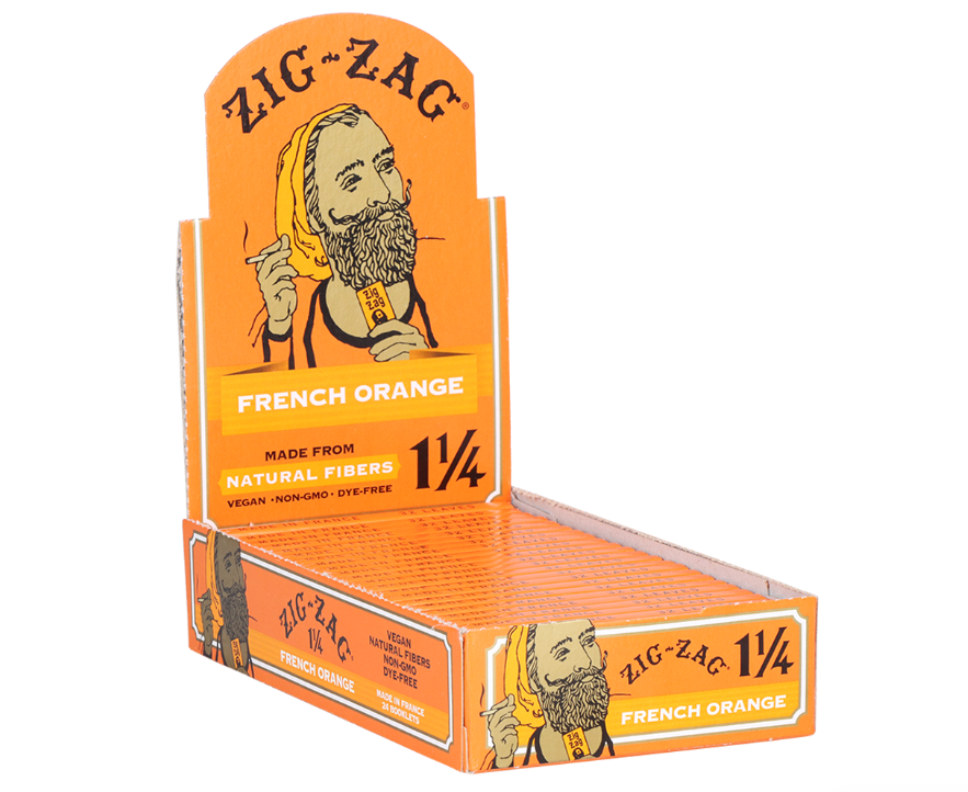 Photograph of product: Zig-Zag | Orange Slow Burning Rolling Papers | 1 1/4"