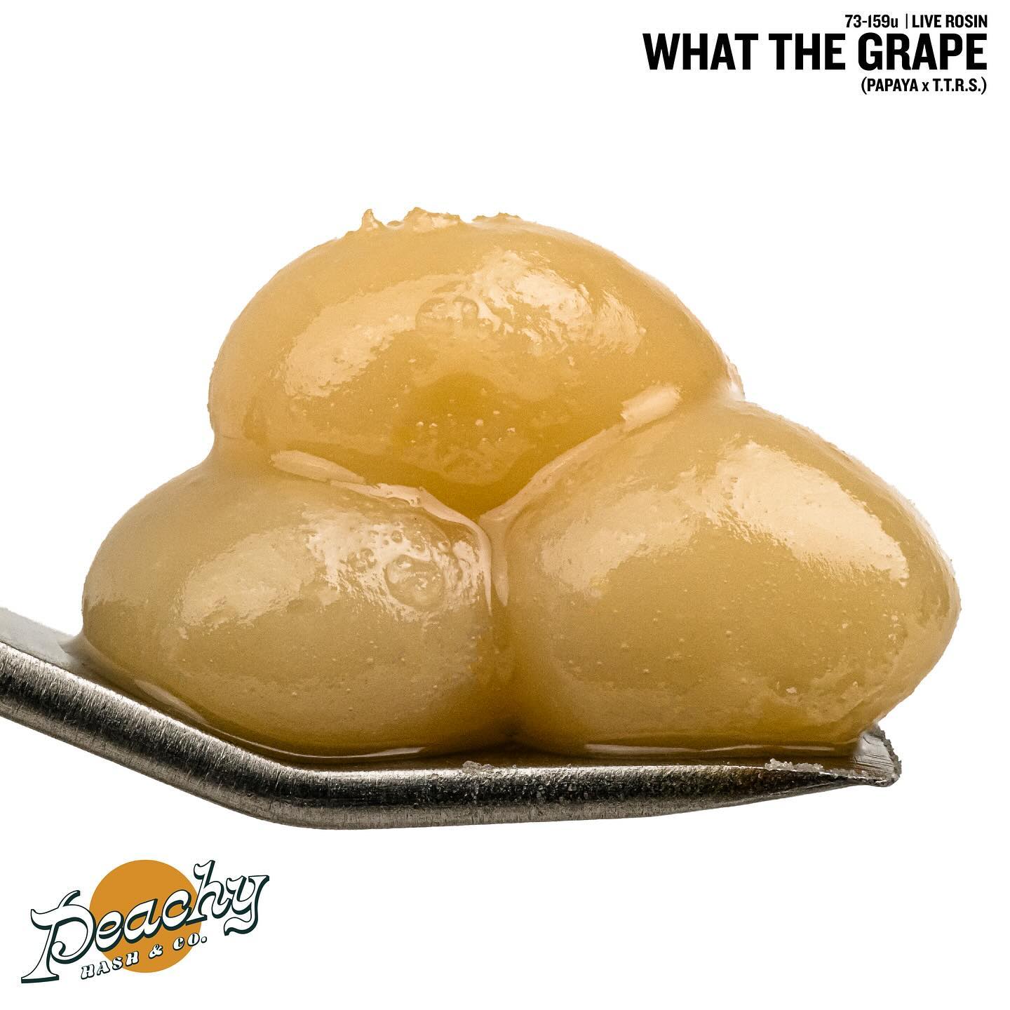 Photograph of product: Peachy au chocolat & Co - What The Grape Live Rosin 1g | 3/$100