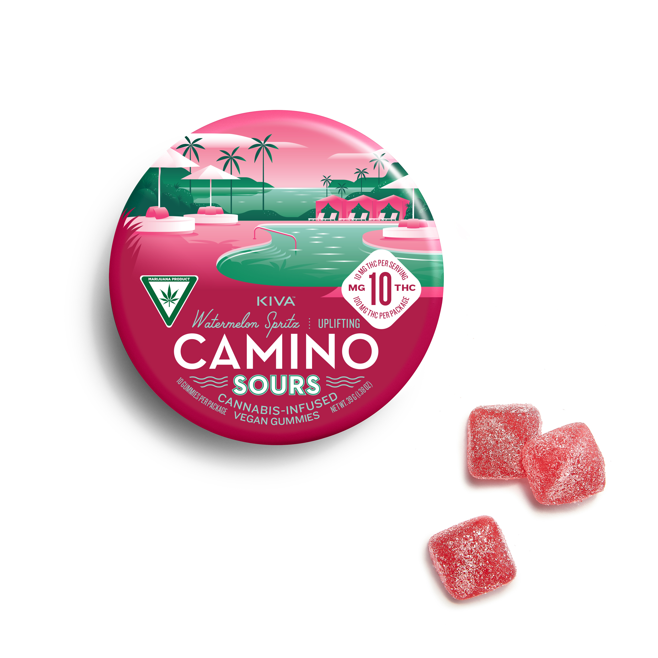 Photograph of product: Watermelon Spritz Uplifting Camino Gummies | 100mg