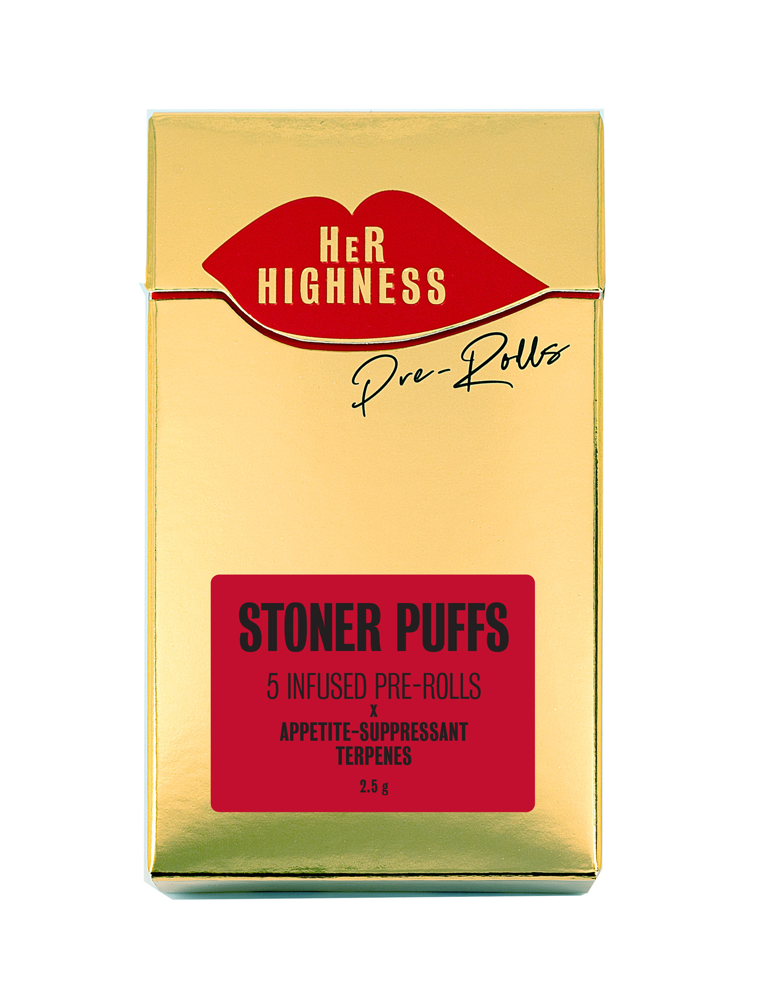 Photograph of product: HER Highness | Stoner Puffs | Hybrid | Infused Pre-Roll | 5 Pk
