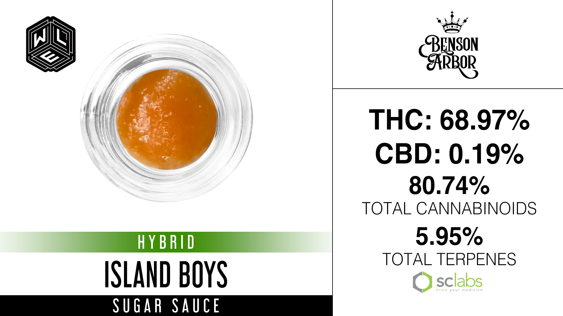 Photograph of product: WLE - Island Boys (H) - Cured Resin Sugar Sauce 1g