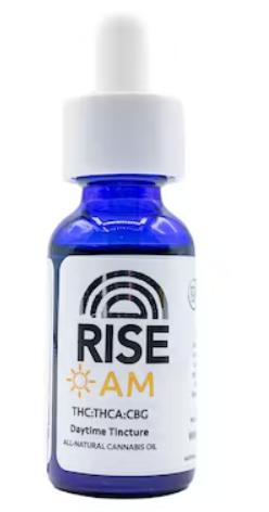 Photograph of product: Rise | AM Tincture | TH-oui/TH-ouiA/CBG 1:1:1 | 600mg (200mg TH-oui : 200mg TH-ouiA : 200mg CBG)