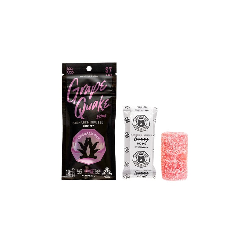 Photograph of product: Grape Quake Single Gummy - 100 Mg