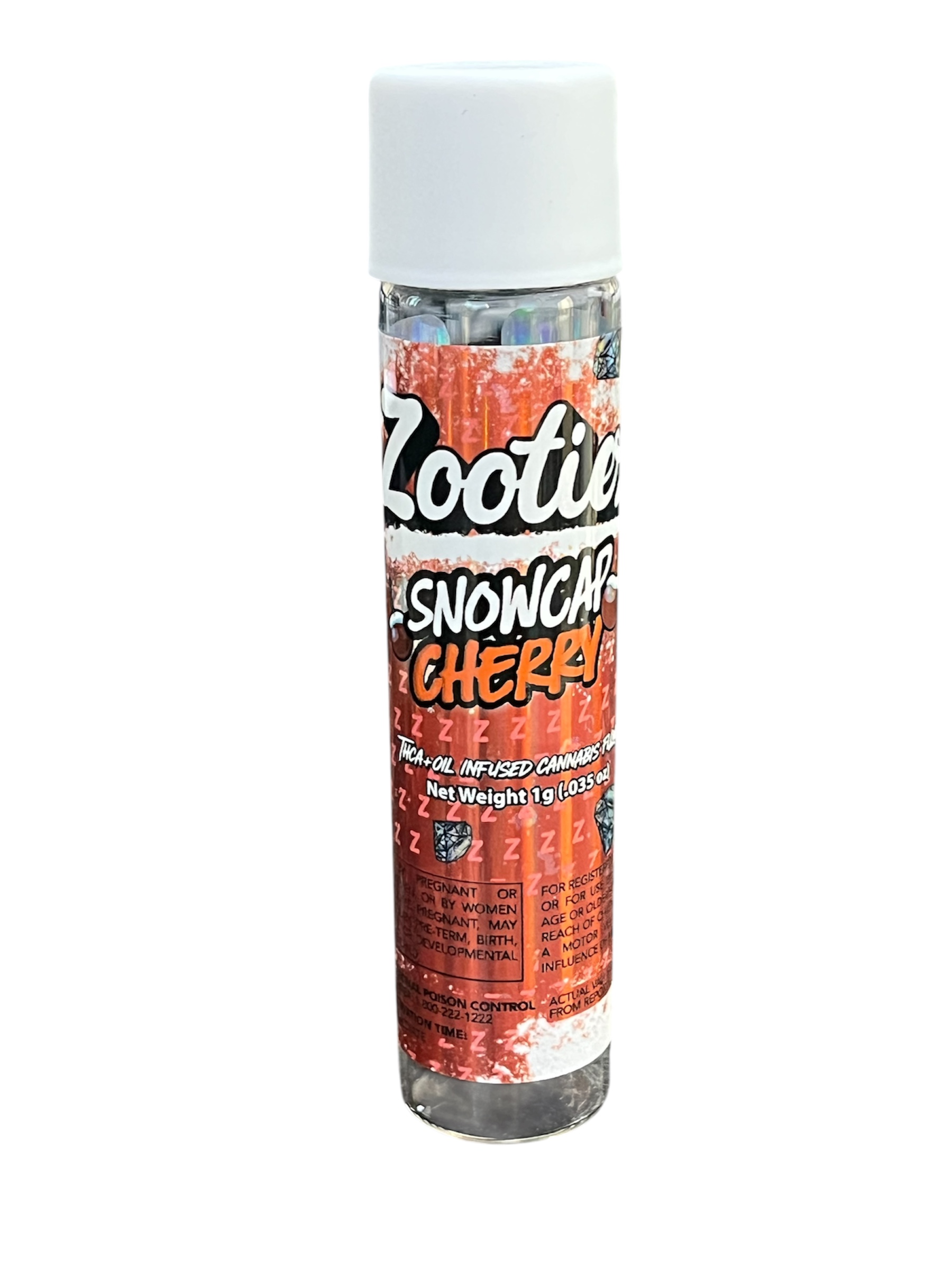 Photograph of product: ZOOTIEZ | SNOWCAP CHERRY | TH-ouiA INFUSED PREROLL