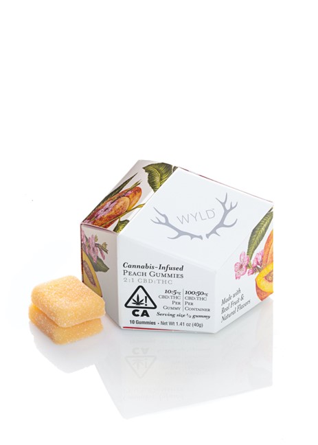 Photograph of product: Gummies | WYLD | Peach [2:1 CBD:TH-oui] [10pk]
