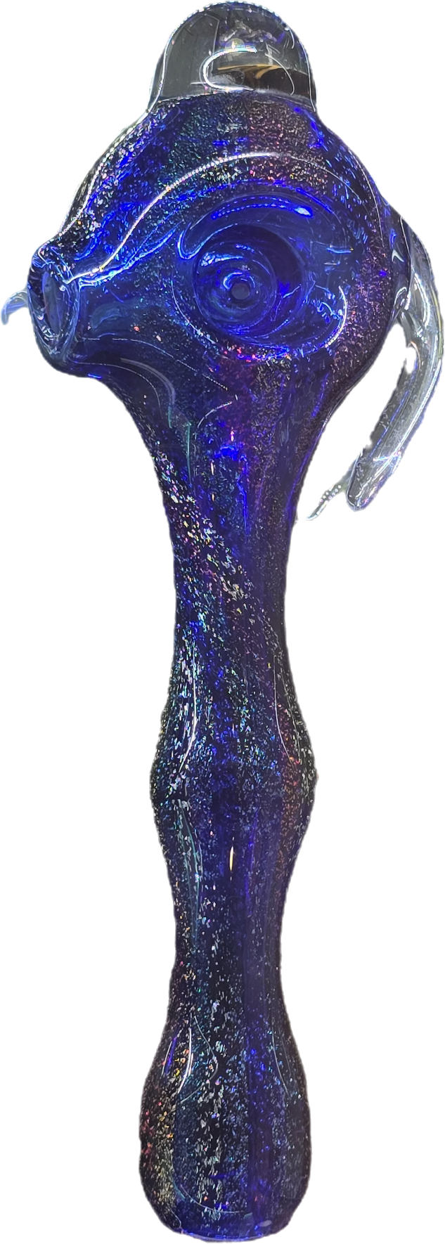 Photograph of product: CB Glassworks | Thick Blue Sparkle | Handpipe |