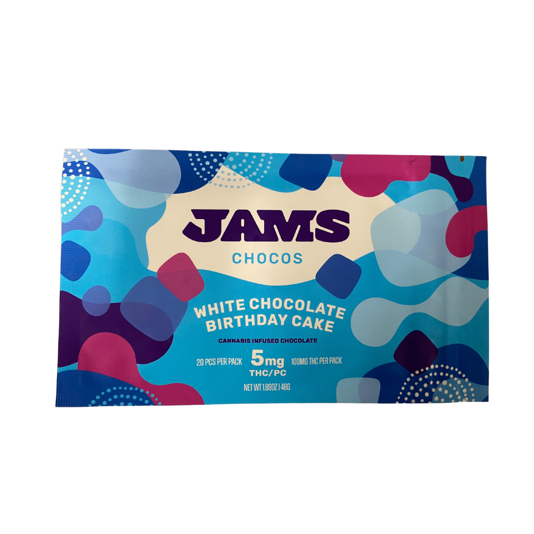 Photograph of product: White Chocolate Birthday Cake | 100mg