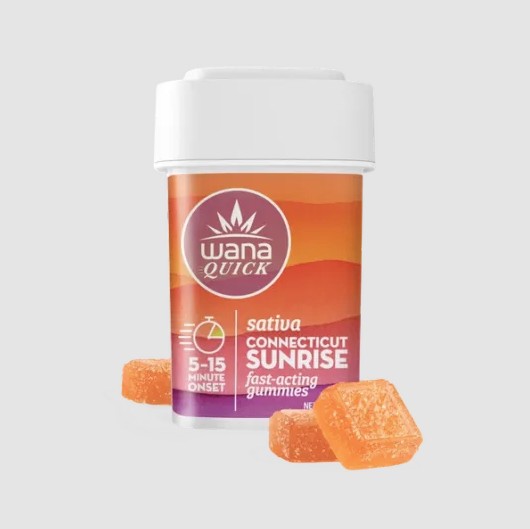 Photograph of product: Gummies | Wana Quick Connecticut Sunrise | 20ct | 00244