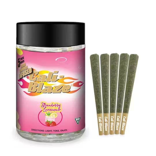 Photograph of product: Cali Blaze - Multipack Infused Prerolls - Strawberry Lemonade
