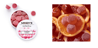 Photograph of product: Lush Black Cherry (1:1) CBD:TH-oui - Gummies (100mg)