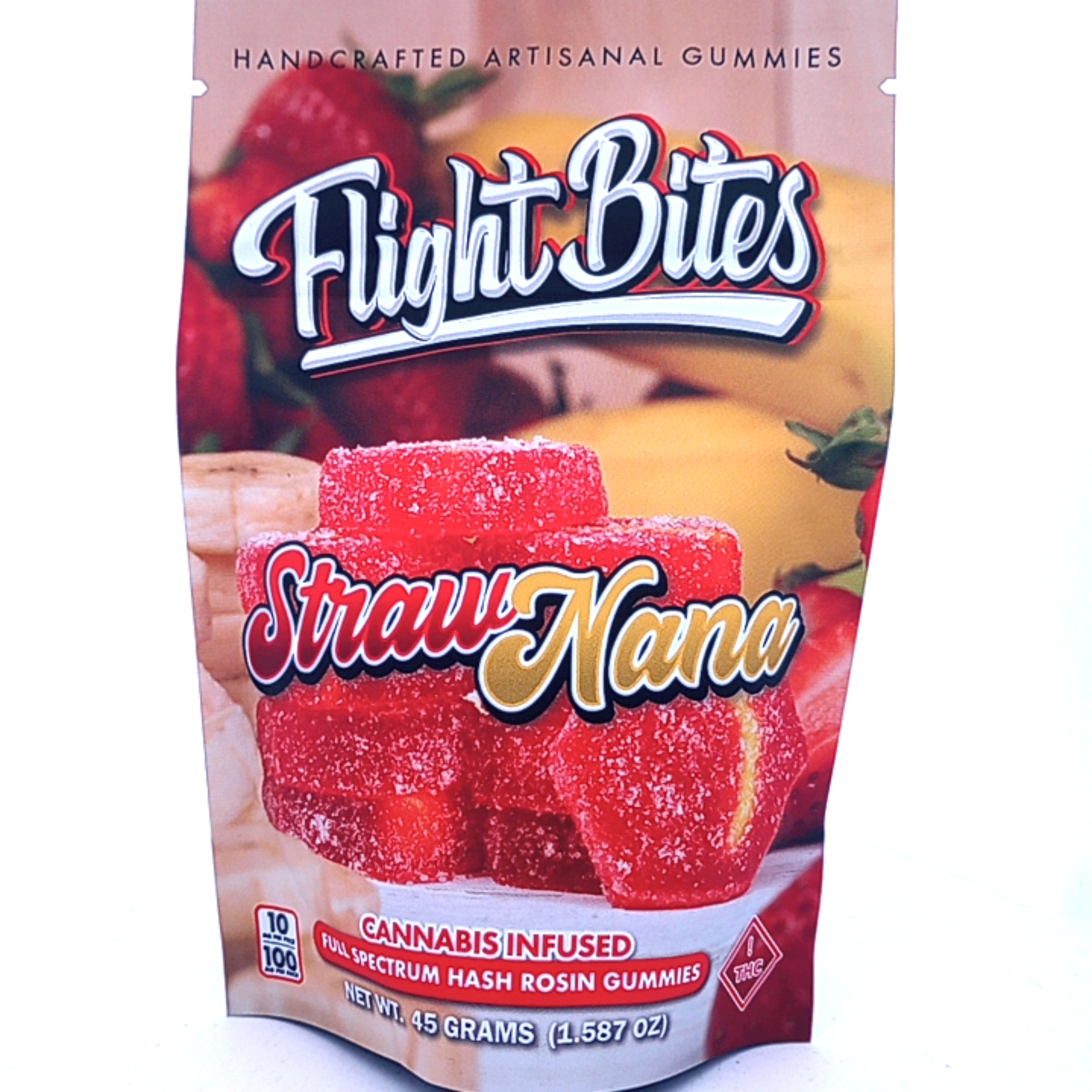 Photograph of product: Flight bites- Rosin gummy - StrawNana  - 10mg/pc