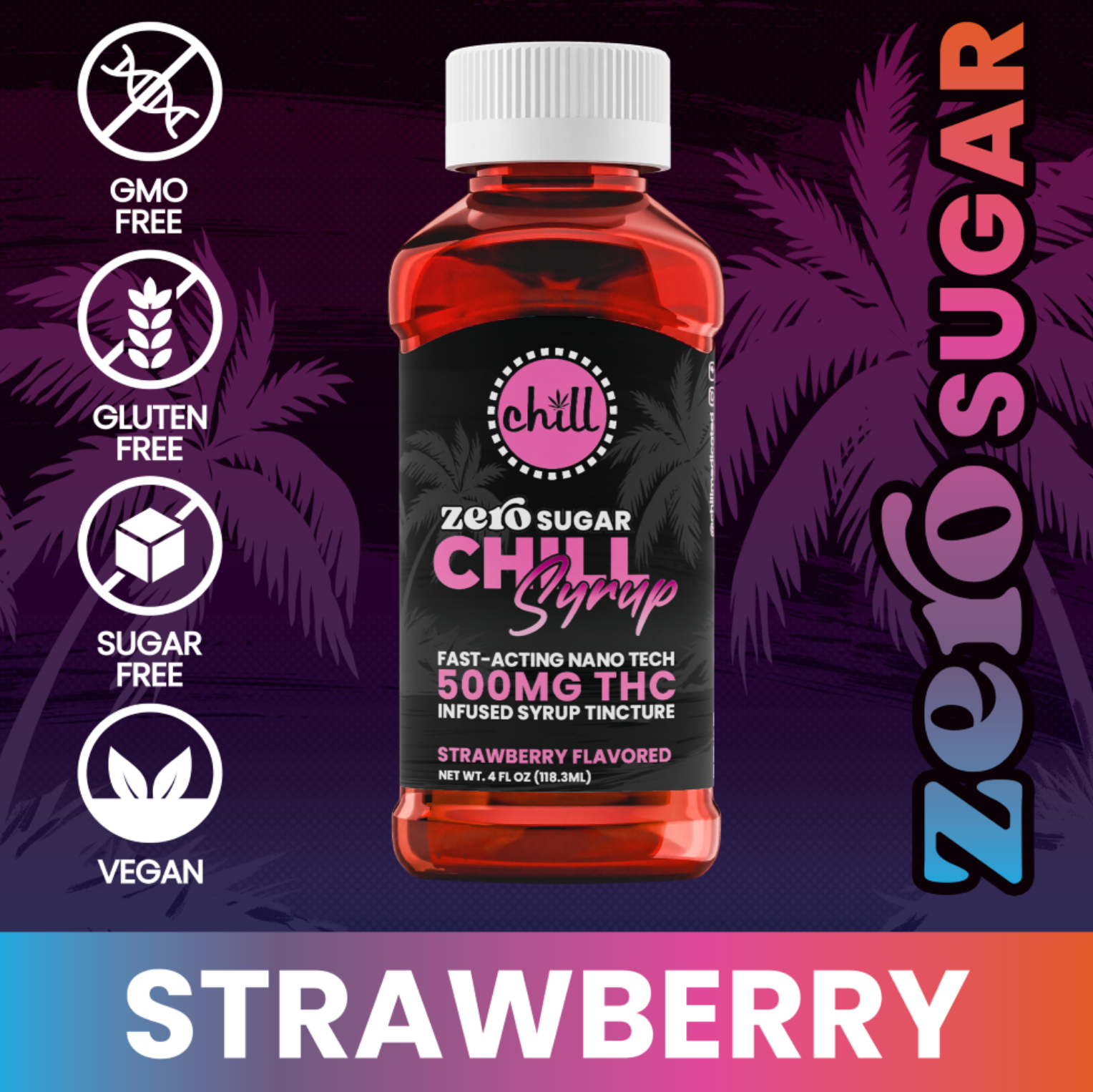 Photograph of product: Strawberry (Zero Sugar) | 500mg