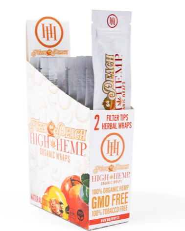 Photograph of product: High Hemp Wraps Organic Fuzzy Peach | 2 wraps per pouch
