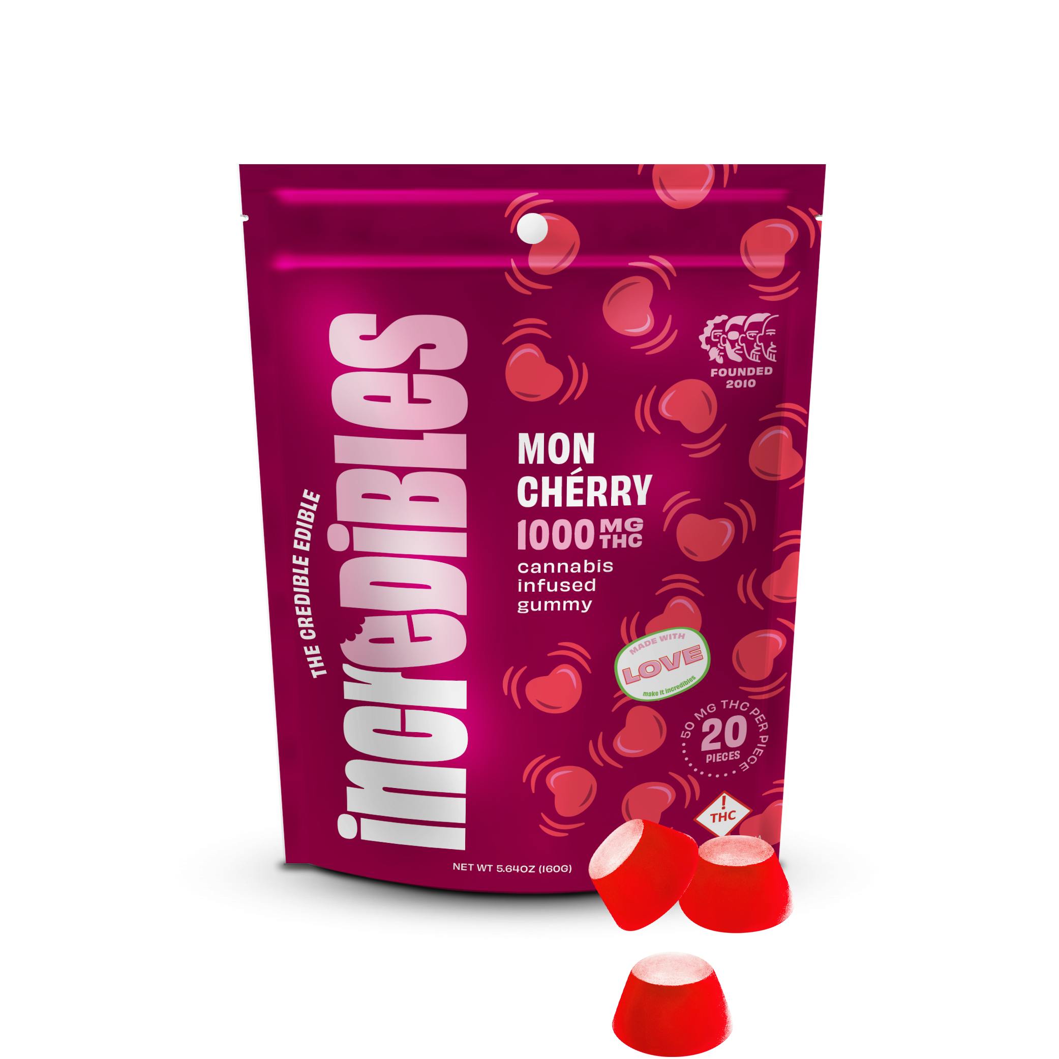 Photograph of product: Incredibles 1000mg Gummy - Mon Cherry
