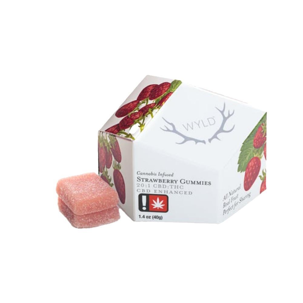 Photograph of Product: Strawberry 20:1 CBD + Hybrid Enhanced Gummies | 200mg CBD:10mg THC