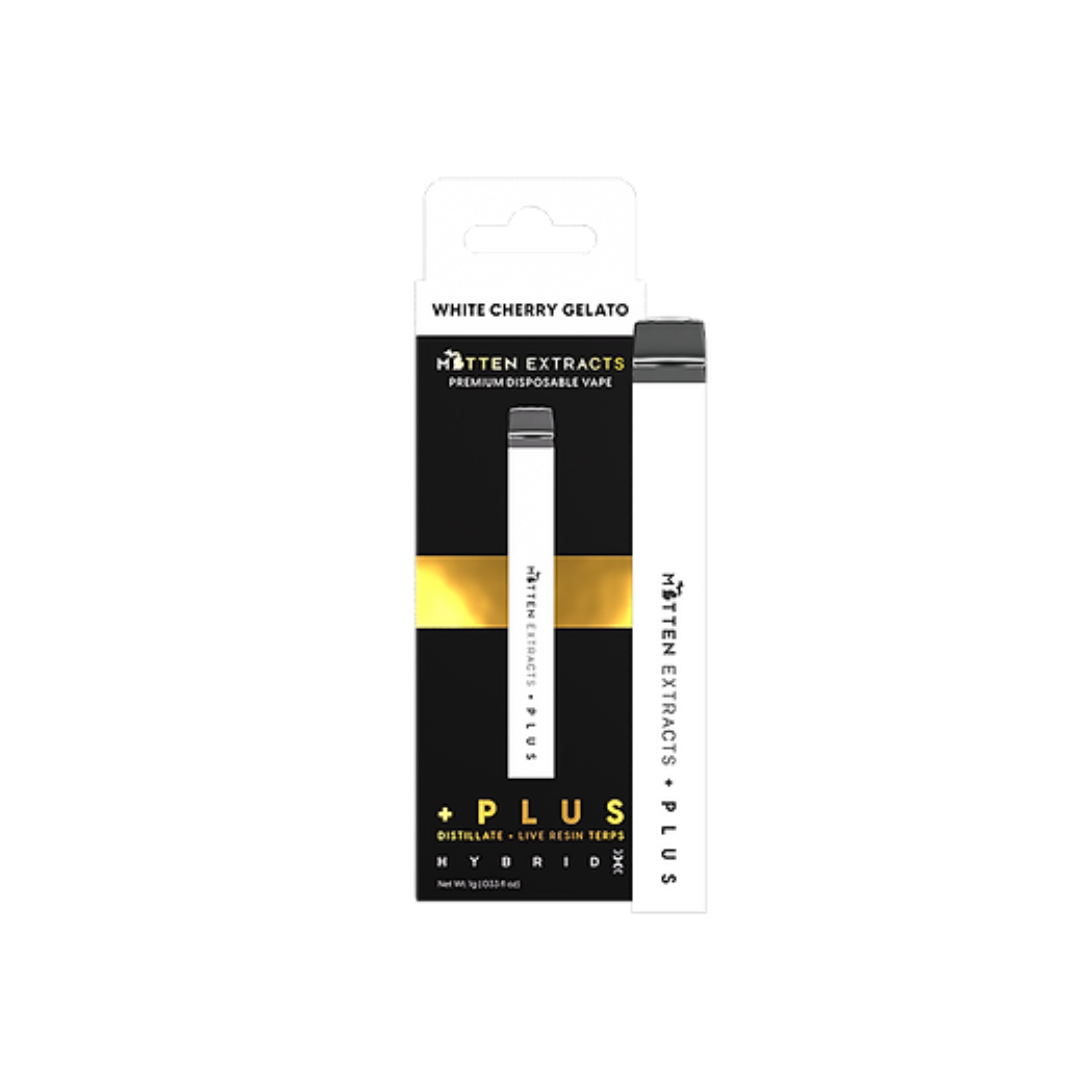 Photograph of product: Mitten Extracts | White Cherry Gelato Disposable Vape | 1g
