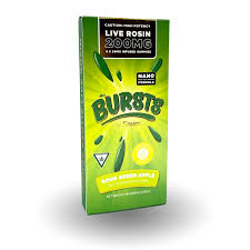 Photograph of product: Sauce Essentials - Bursts - Live Rosin Gummies - Sour Blue Razz - 200MG