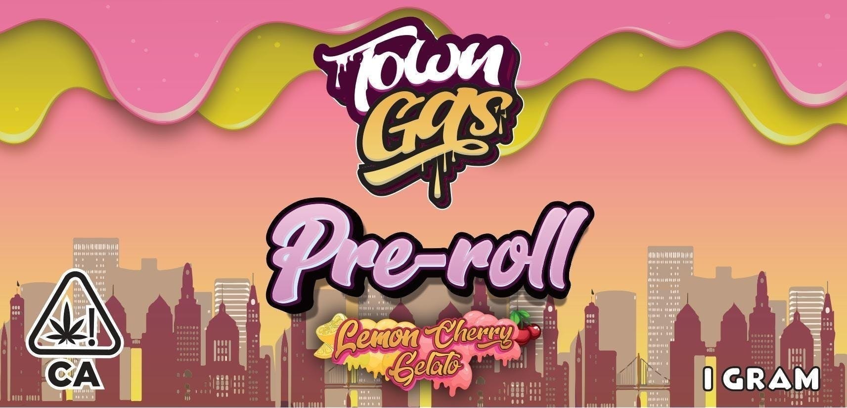 Photograph of product: Town Gas - Lemon Cherry Gelato - Infused (1g)