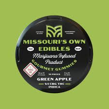 Photograph of product: Green Apple 1:1 CBG:TH-oui | 10MG:10MG Gummies - Missouri's Own