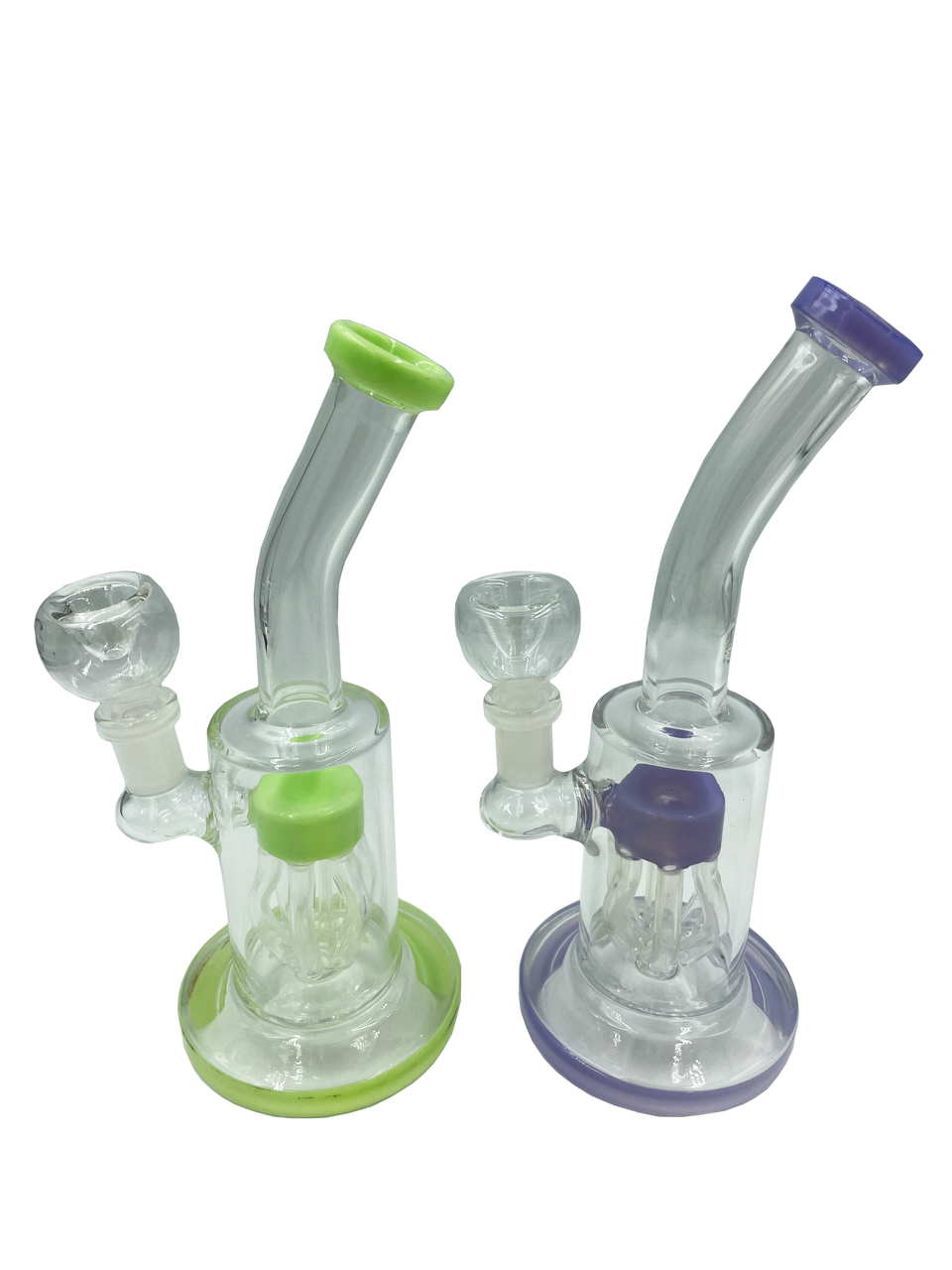 Photograph of product: 8" Slime Bent 6-Arm Tree Perc Hanger Rig | Assorted Colors