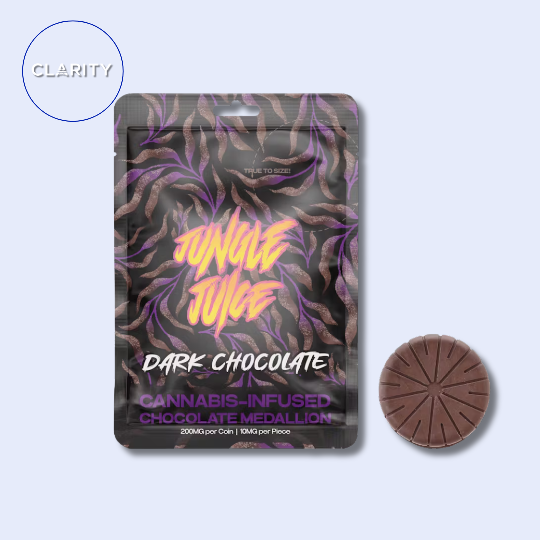 Photograph of product: Jungle Juice | 200mg Single Medallion | Dark Chocolate
