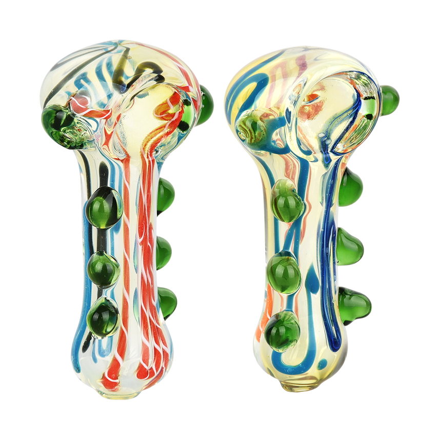Photograph of product: Conscious Flow Beaded Glass Spoon Pipe | 3" | Colors Vary