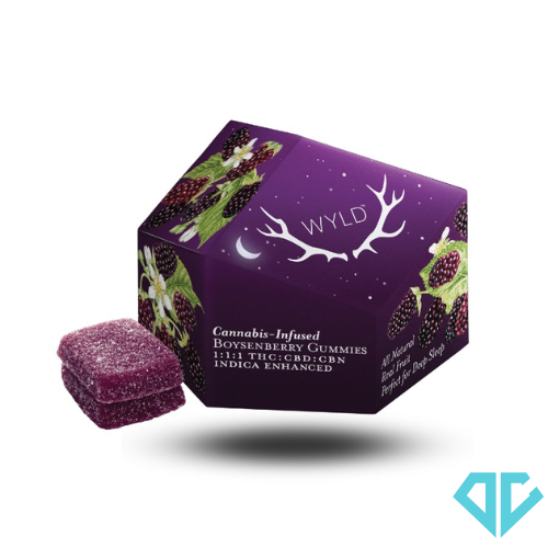 Photograph of product: WYLD Boysenberry Oui'd Gummies 200 mg TH-oui : 100mg CBD : 100mg CBN