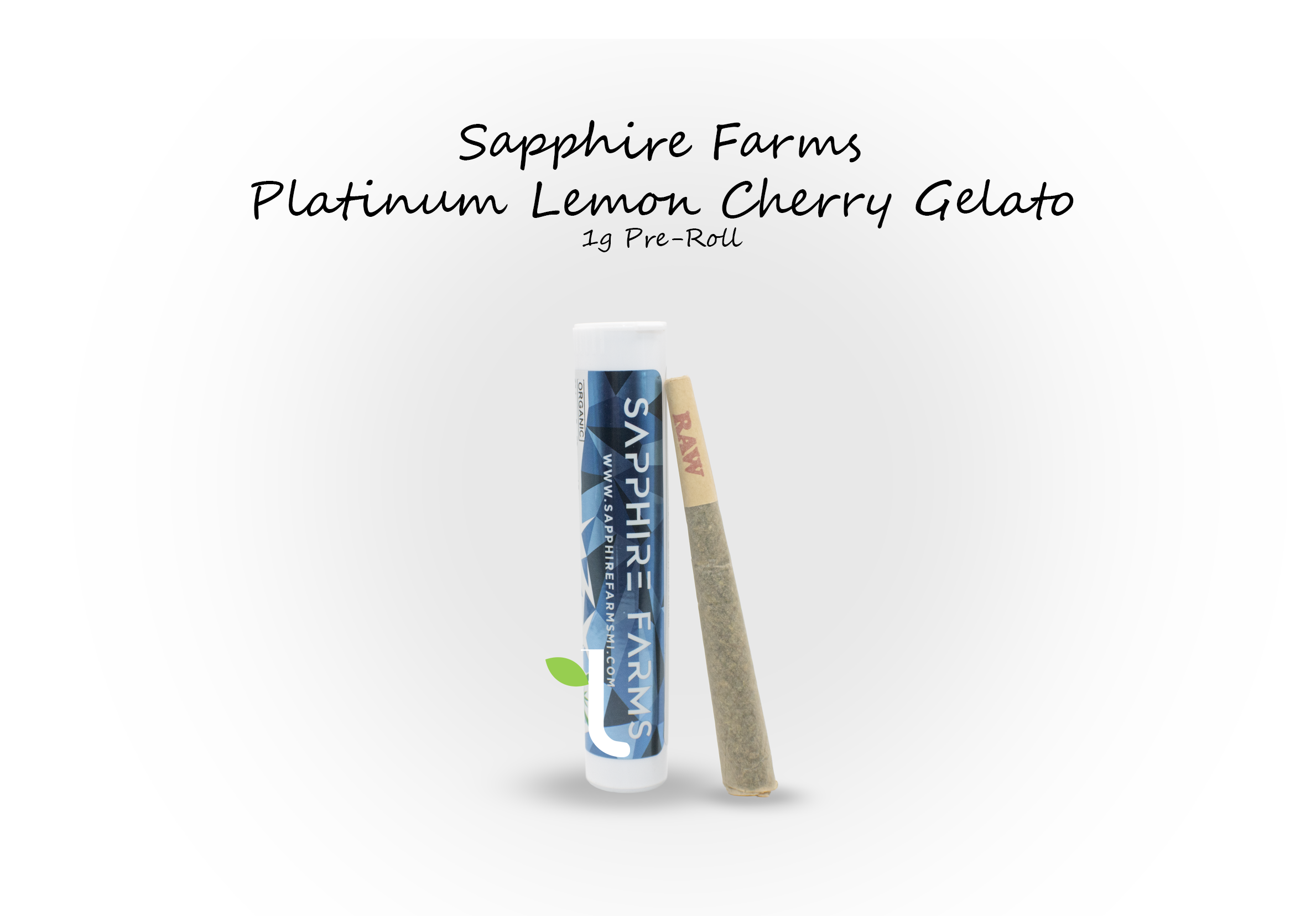 Photograph of product: Sapphire Farms | Platinum Lemon Cherry Gelato | Pre-Roll