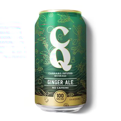 Photograph of product: CQ - Infused Beverage - Ginger Ale 12oz (100mg)