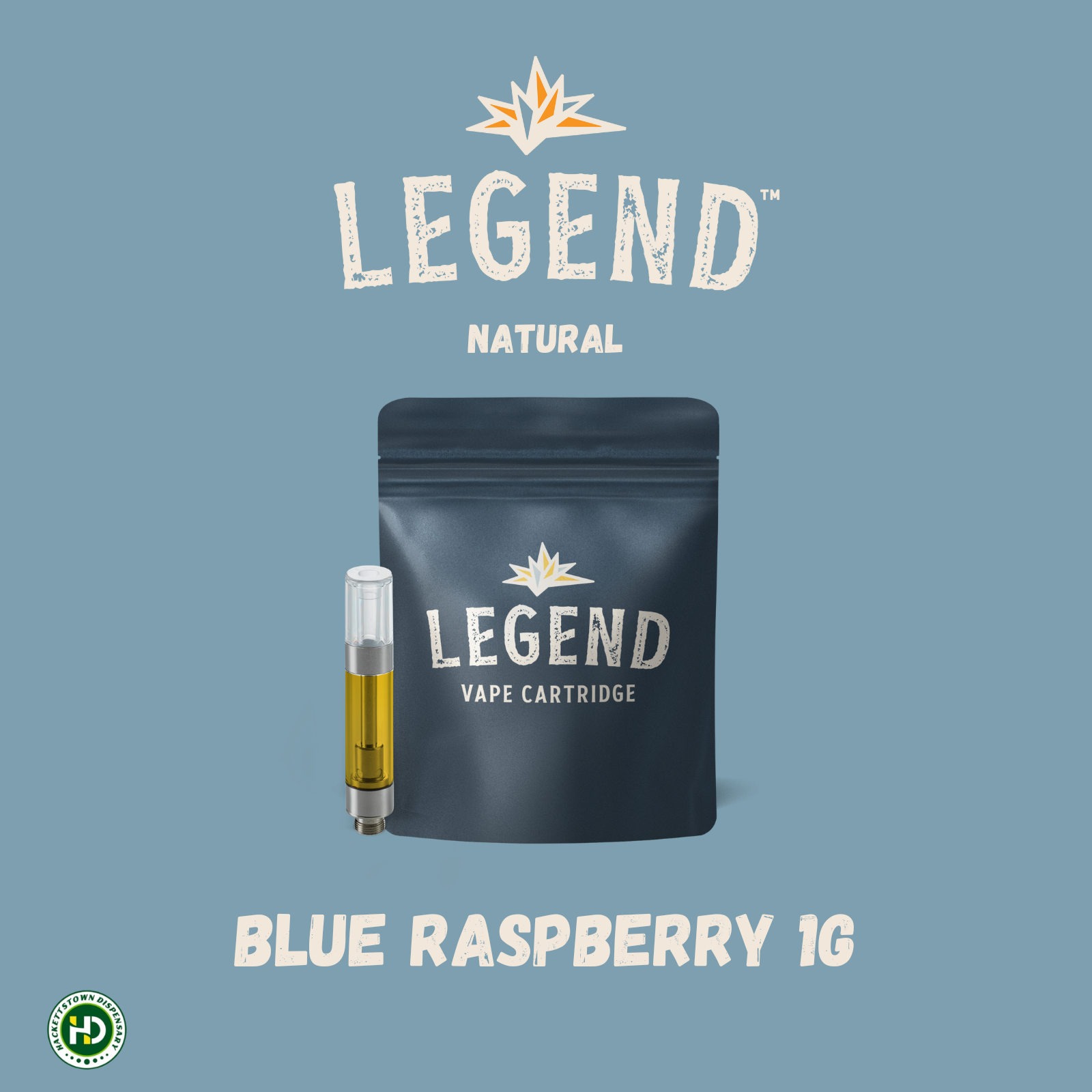 Photograph of product: Legend Cartridge | Blue Raspberry | 1g (Oui'd)