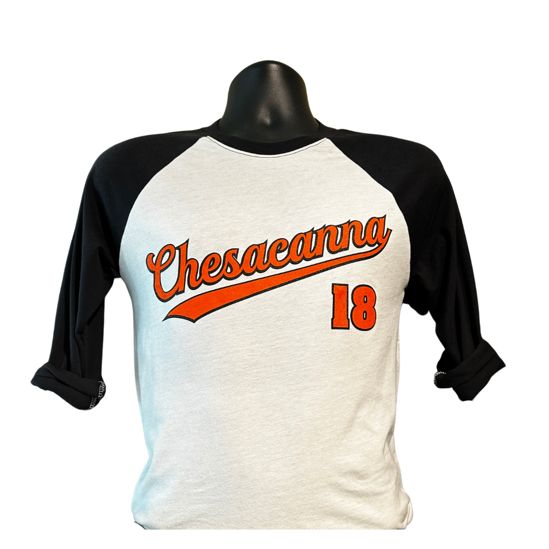 Photograph of product: Chesacanna Baseball T-Shirt 3/4 Sleeve