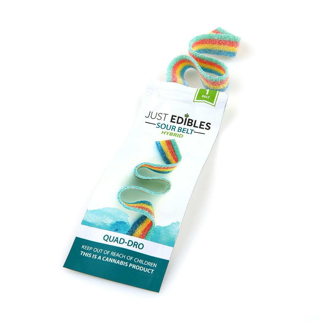 Photograph of product: Sour Long Belt Quad-Dro (100mg)
