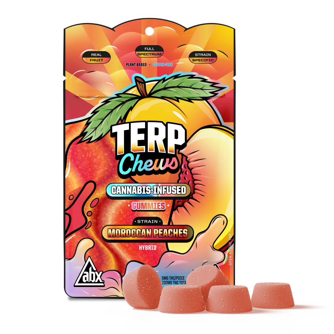 Photograph of product: ABX Moroccan Peaches Terp Chews (5mg x 20ct) 100mg