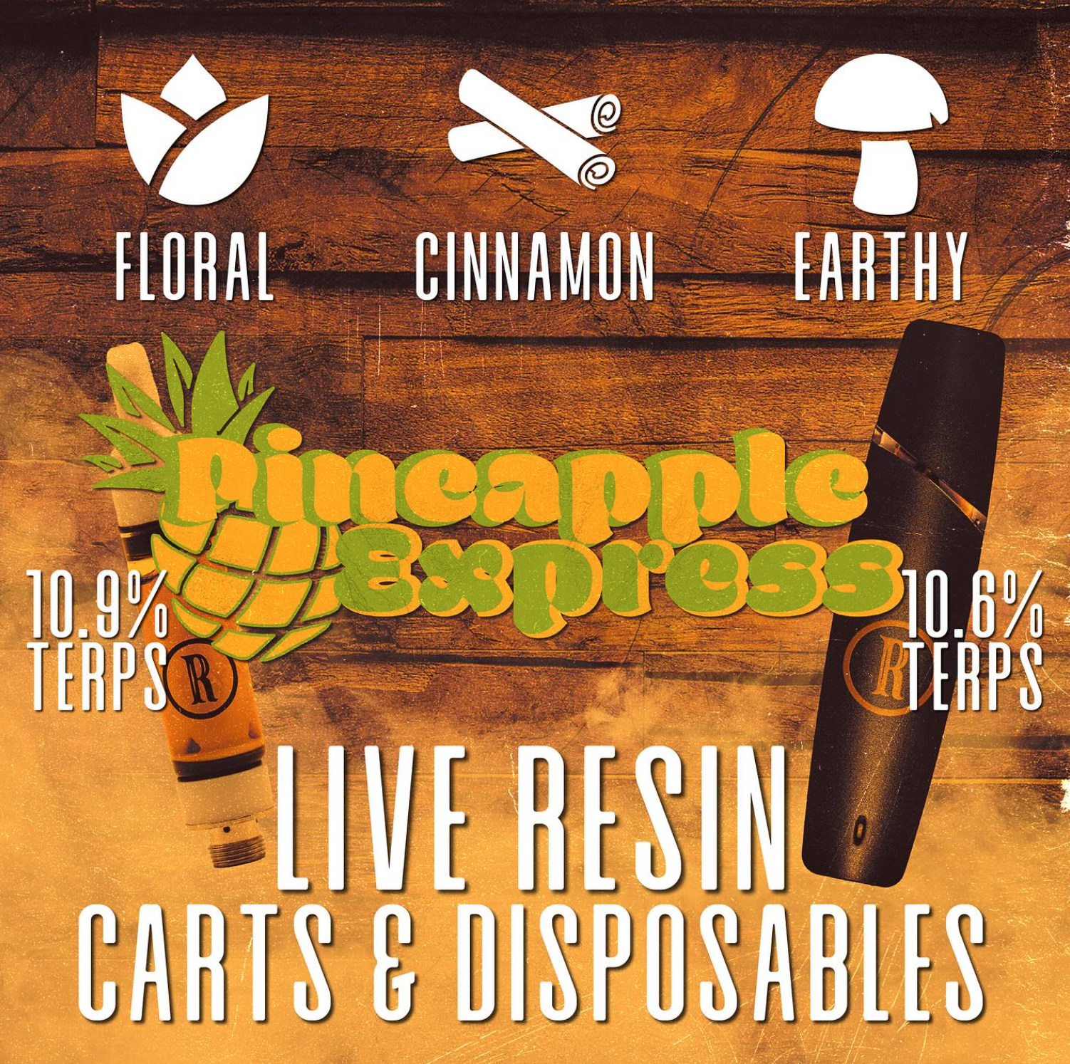 Photograph of product: 1g | Pineapple Express | Live Resin Disposable