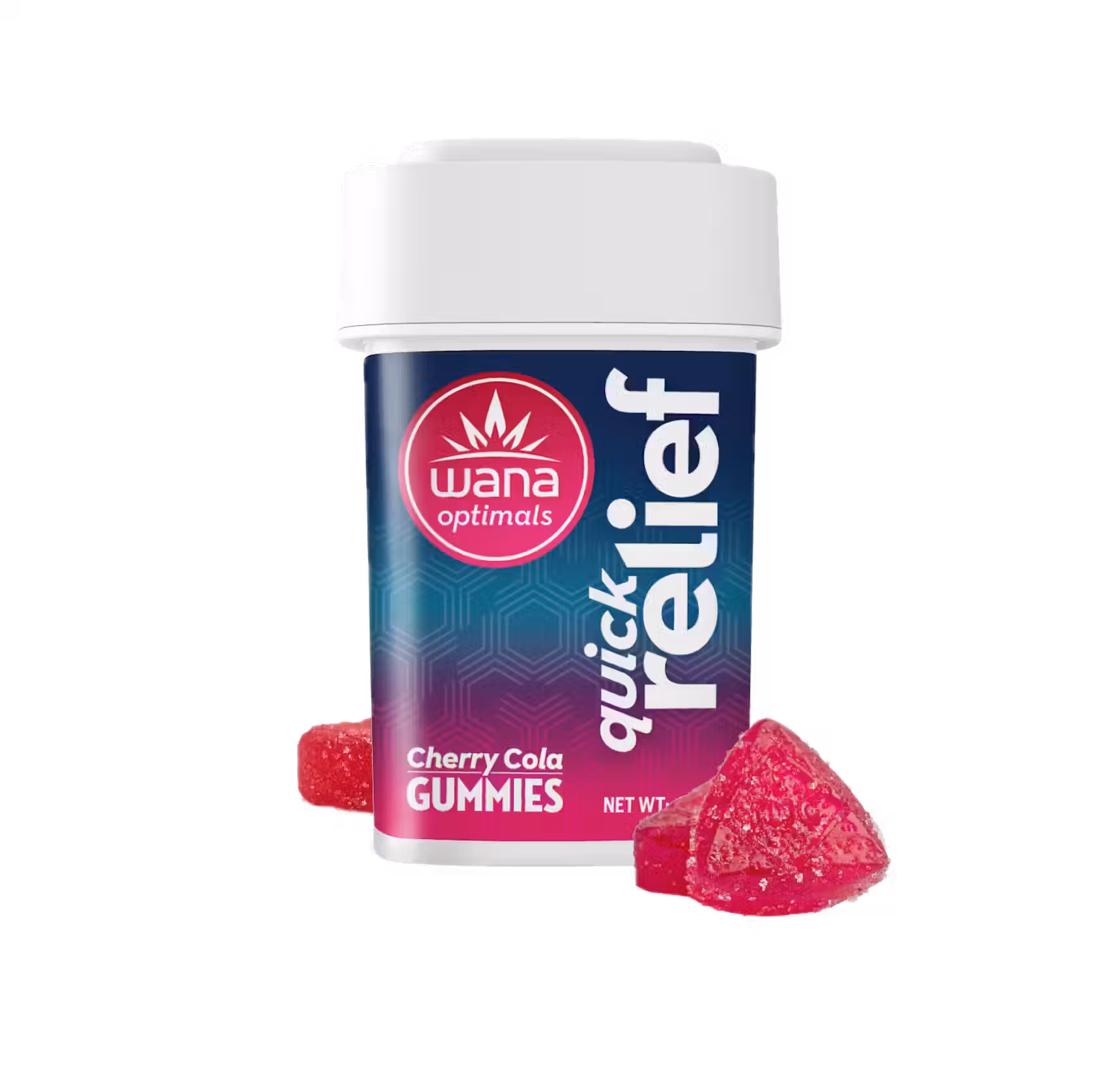 Photograph of product: WANA Gummies 50mg Quick: Quick Relief Cherry Cola 1:1:1 CBC:CBG:THC 10pc