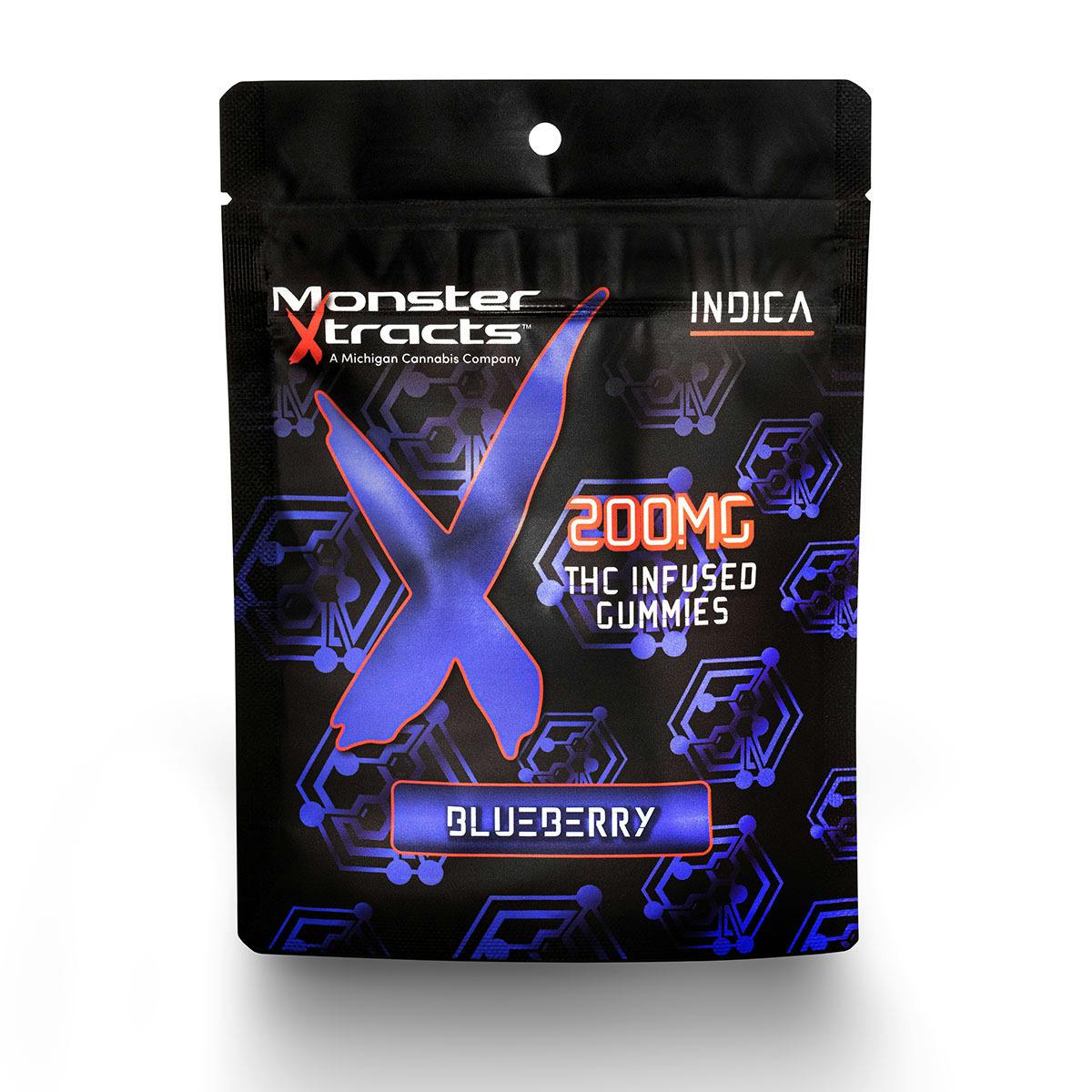 Photograph of product: Monster Xtracts - Blueberry Gummies 200mg | 10/$30