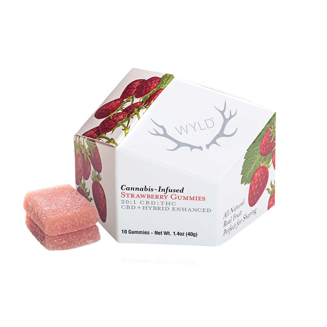 Photograph of product: Strawberry Gummy - 20:1 CBD:TH-oui - WYLD