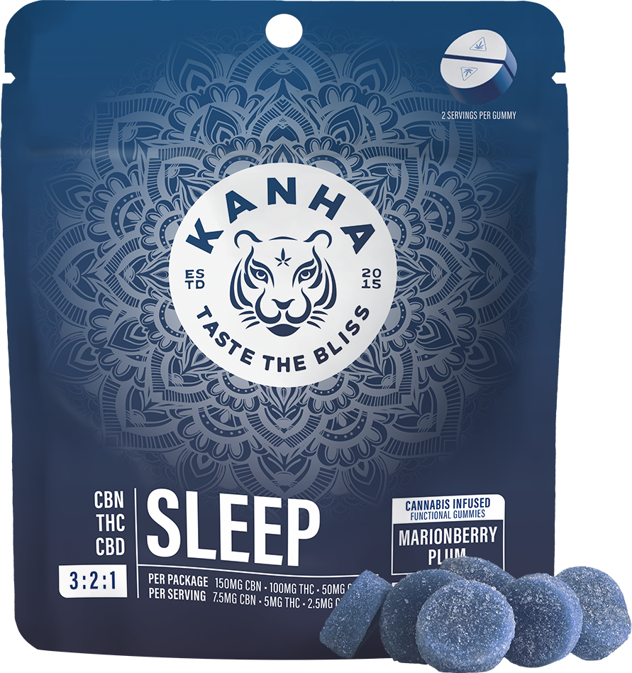 Photograph of product: Fast-Acting Sleep Gummies | 3:2:1 CBN/THC/CBD | 10-pack (2 serv. per gummy)