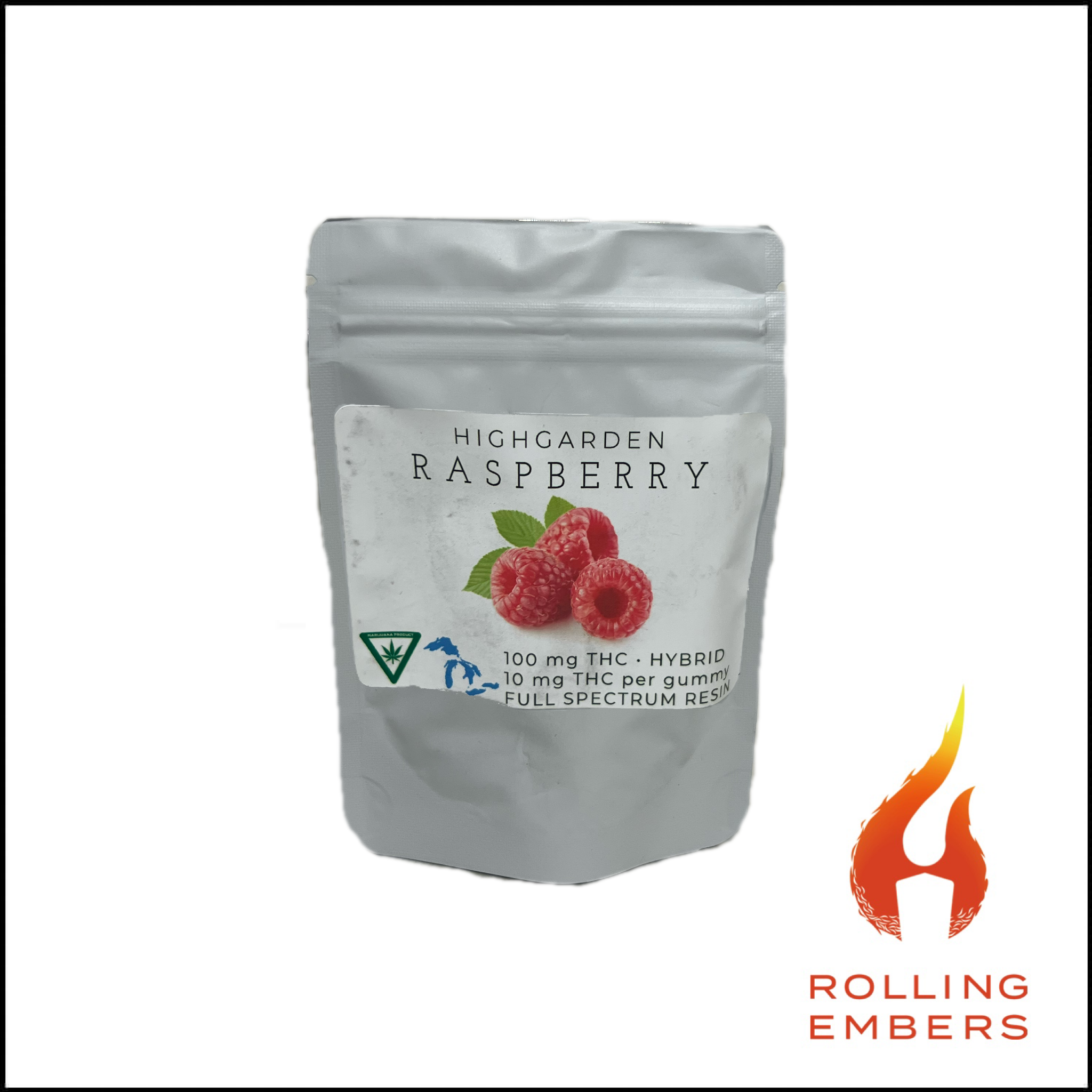 Photograph of product: High Garden | Gummies | Raspberry | 100mg