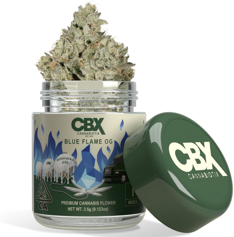 Photograph of product: CBX - FLOWER 1/8TH - BLUE FLAME OG