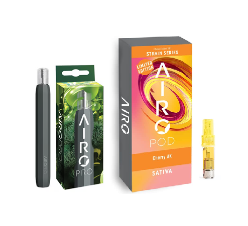 Photograph of product: Airo Brands | Cherry AK | Strain Series AiroPod Cartridge 1g W/ AiroPod Battery (While Supplies Last)