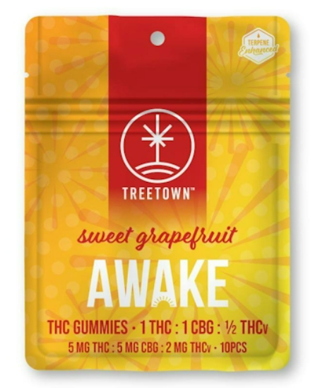 Photograph of product: TreeTown - Mood - Grapefruit Awake 1:1 CBG + 1/2 TH-ouiv (50mg)