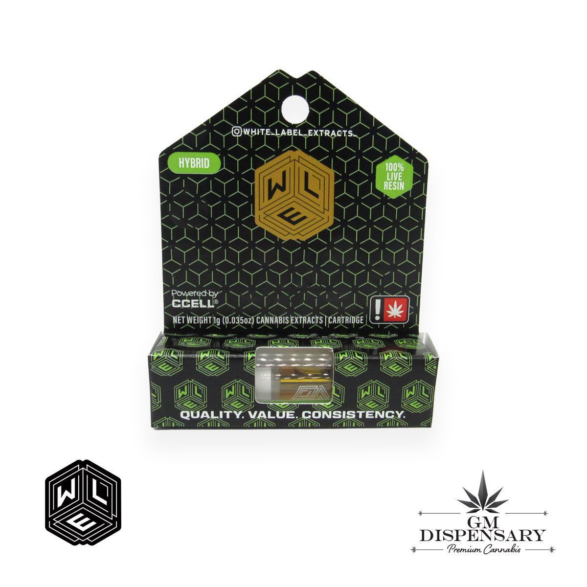 Photograph of product: Live Resin Cartridge | Gold Gaschata Dropz | 1g