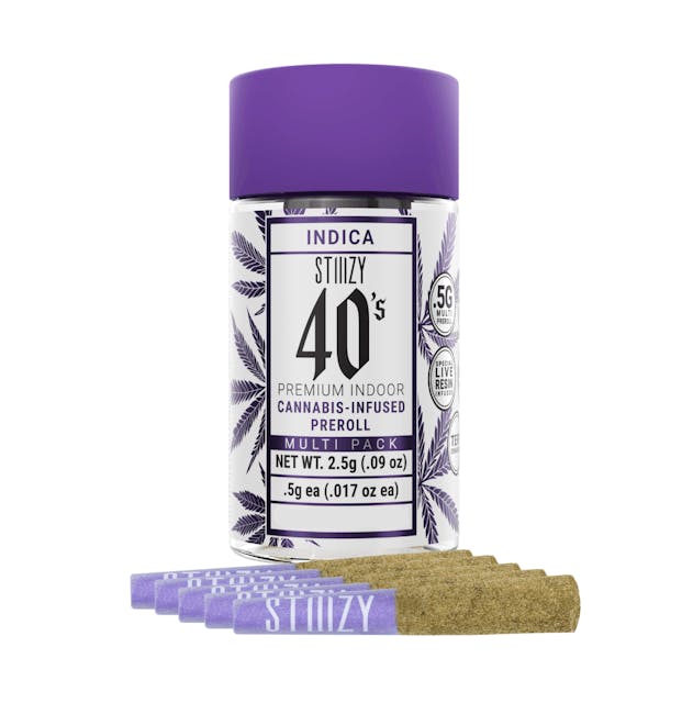 Photograph of product: 40's - Purple Punch - Infused Pre-Rolls - 5pk - 2.5g -