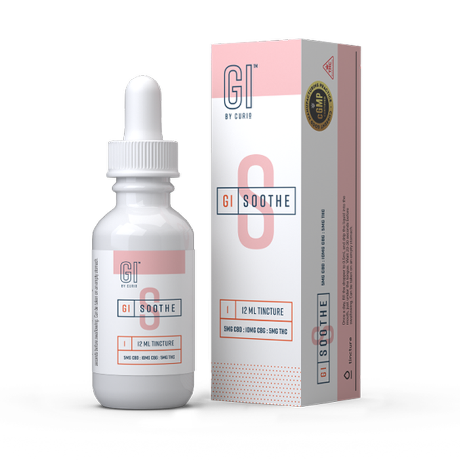 Photograph of product: CURIO - TINCTURE - 120MG CBD / 240MG CBG / 120MG TH-oui - 1:2:1 - GI SOOTHE